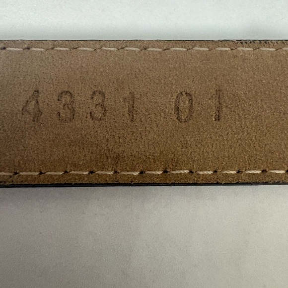 WCM New York Glossy Black Leather Belt with Silver Ring Hook Closure. USA S/M - Picture 9 of 12